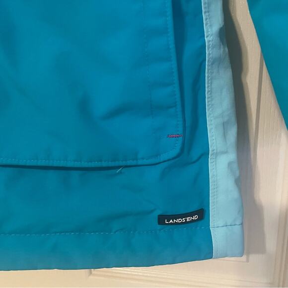 Lands’ End Turquoise Parka Jacket Size Large‎ 14 - Picture 4 of 11